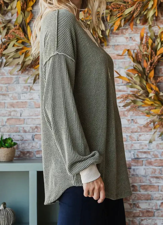 Zoe Contrast Trim Top