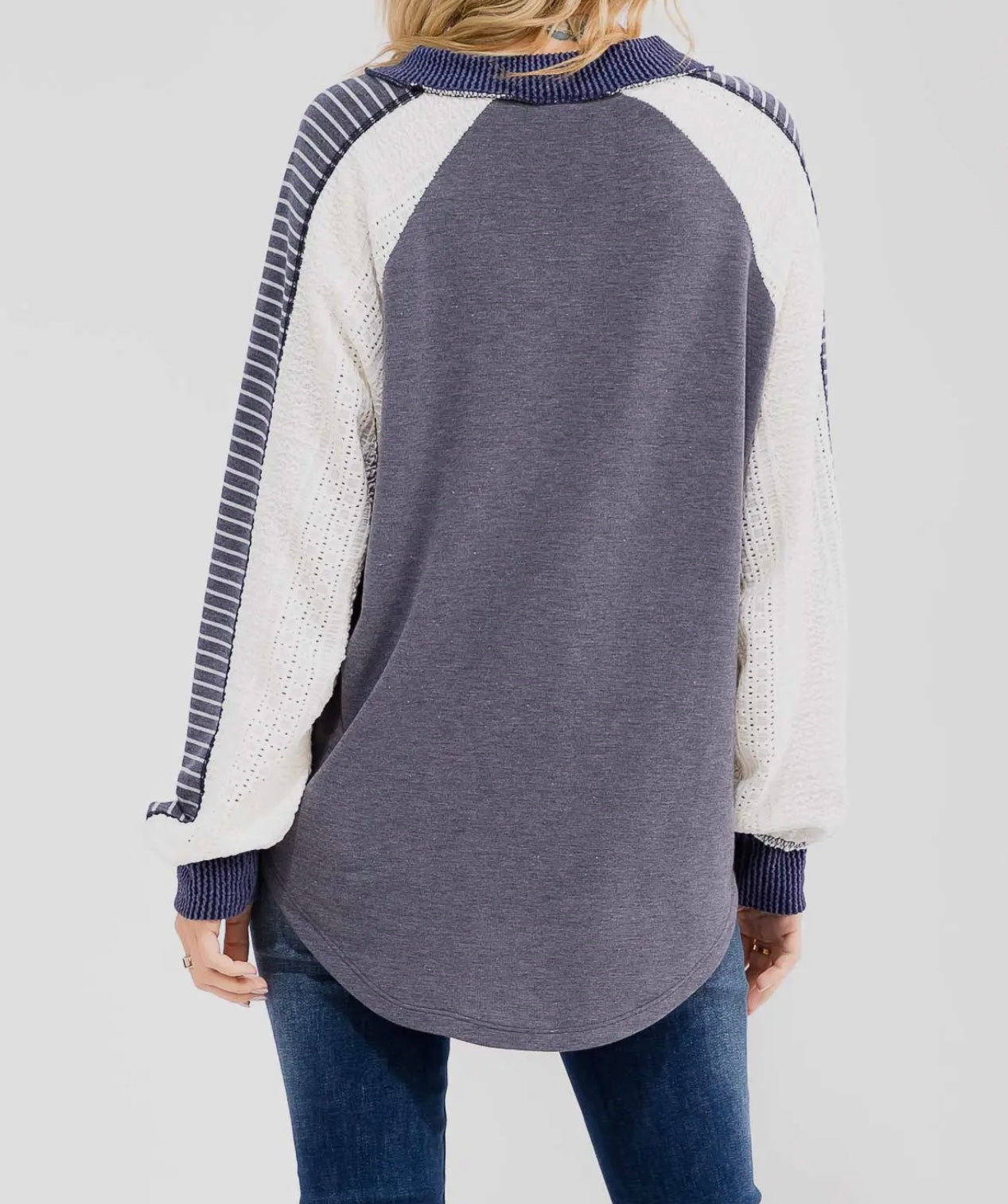 Stripped Crochet Lace Top