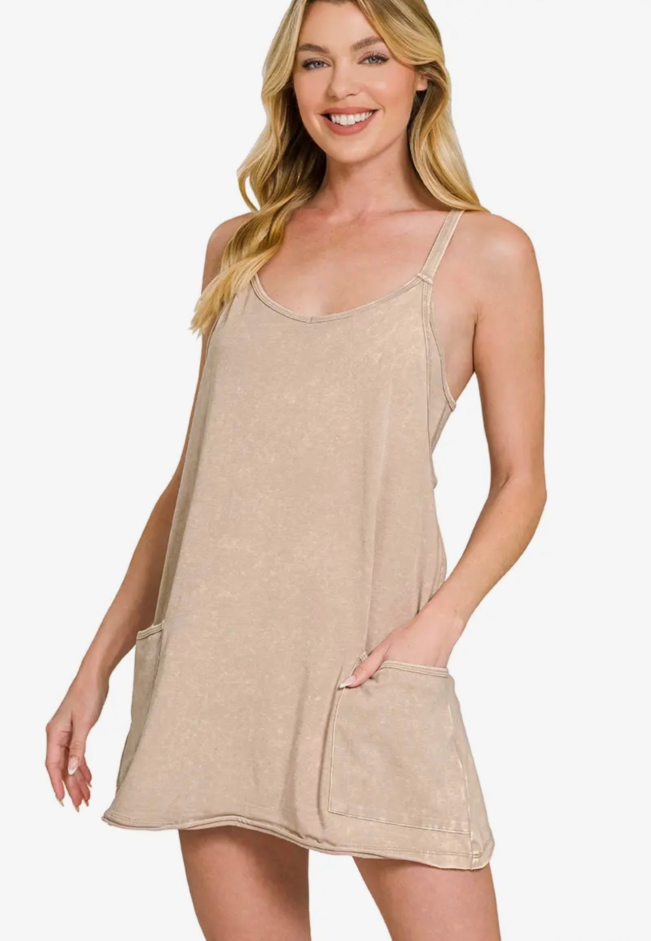 Acid Wash Dress with Built-In Shorts – Lou Lou Lane Boutique