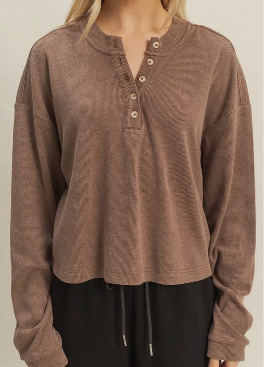Henley Button Top