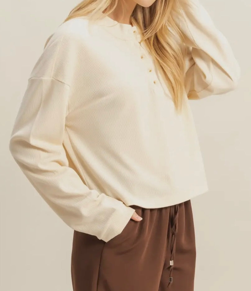 Henley Button Top