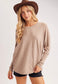 Boxy Dolman Sleeve Sweater Knit Top