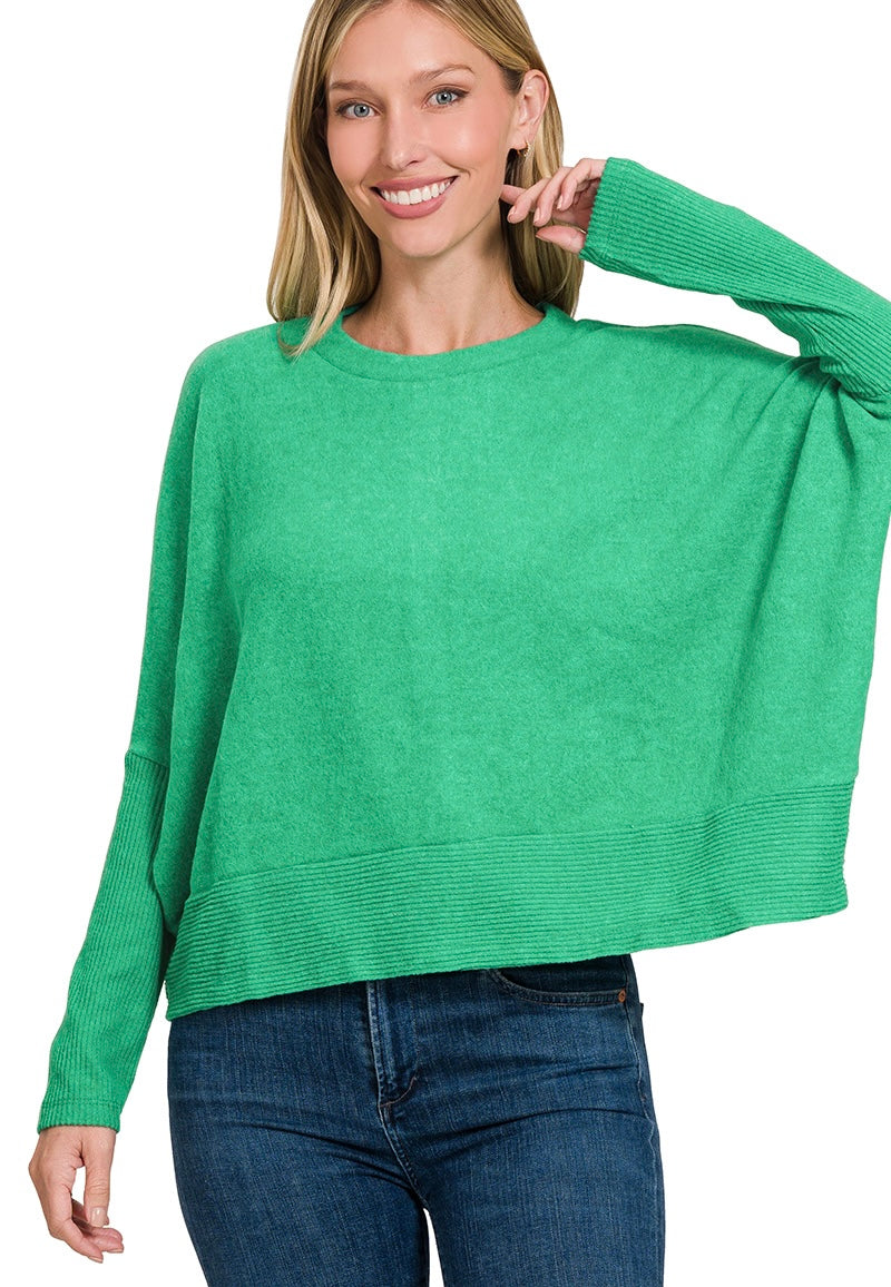 Brushed Sleeve Sweater
