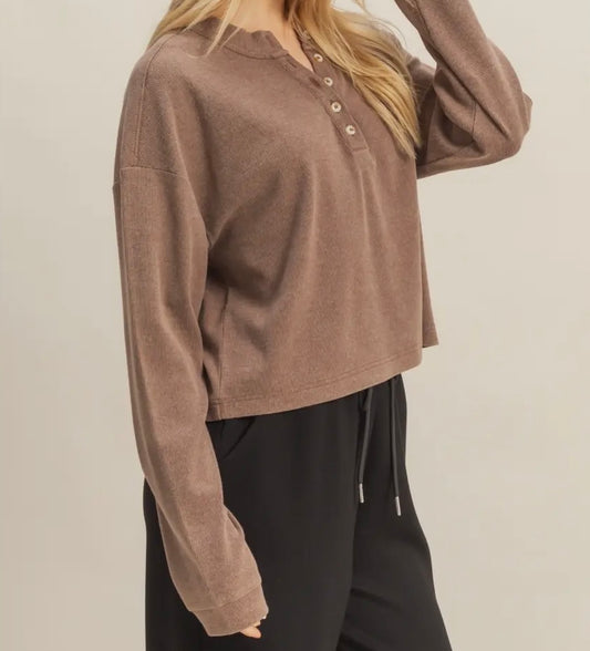 Henley Button Top