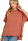 Raised Rib Cuffed Edged Top