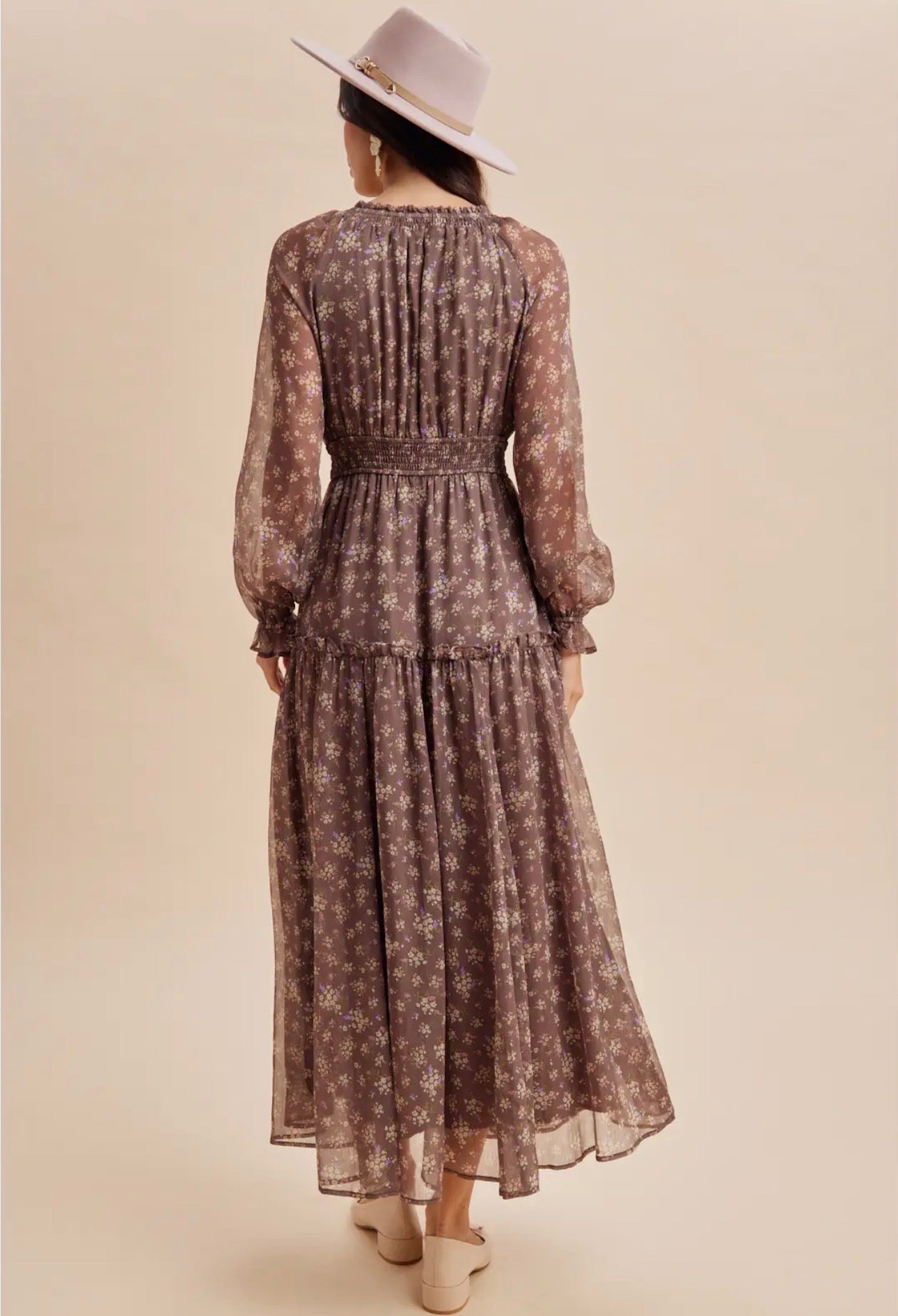 Smocked Floral Maxi Dress