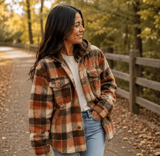 Brown & Rust Plaid Flannel