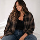 Black Plaid Ice Silk Top