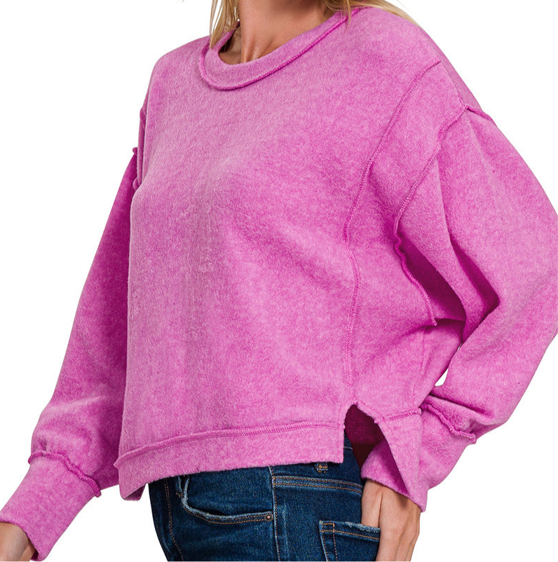 Harper Brushed Fleece Top