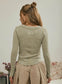 Washed Ribbed Long Sleeve Top