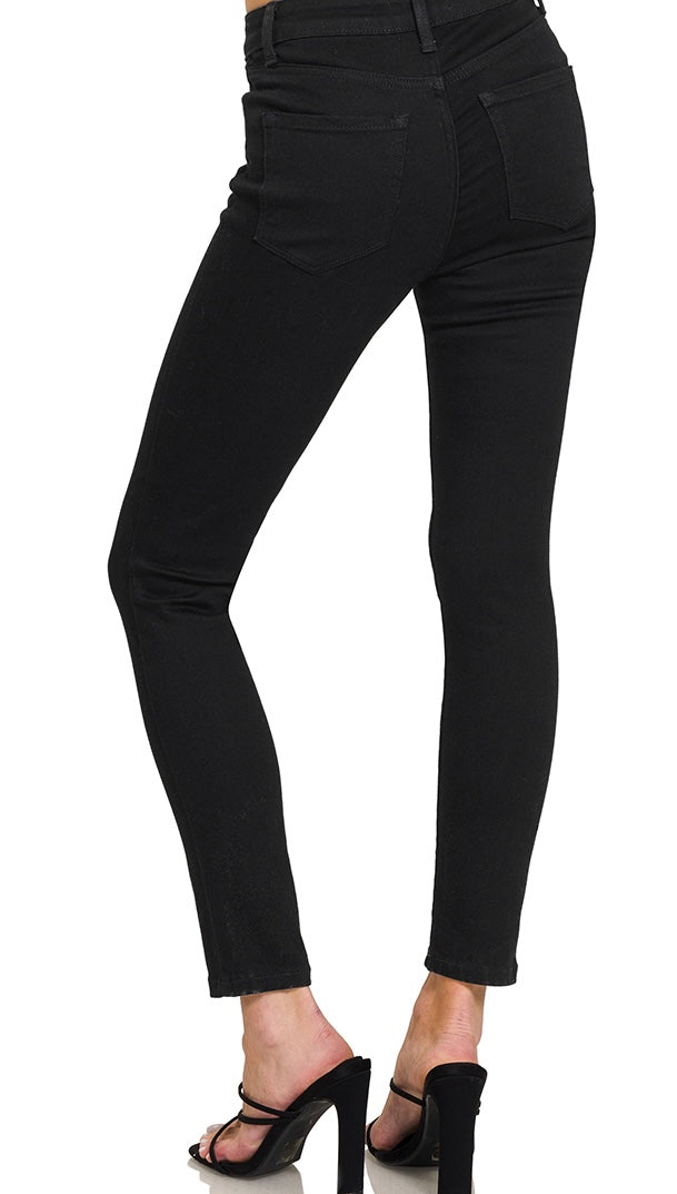 Black High Waisted Skinny Jeans