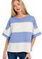 Striped Exposed Seam Top