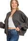 Acid Washed Fleece Jacket