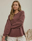Exposed Seam Long Sleeve Knit Top