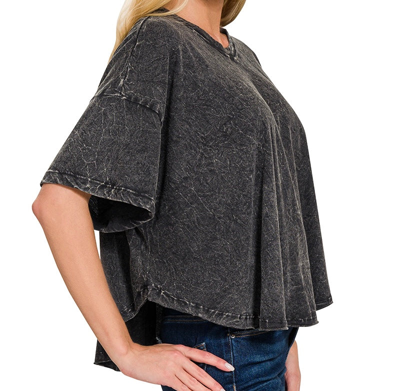 Crinkle Washed Top