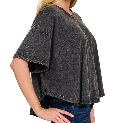 Crinkle Washed Top