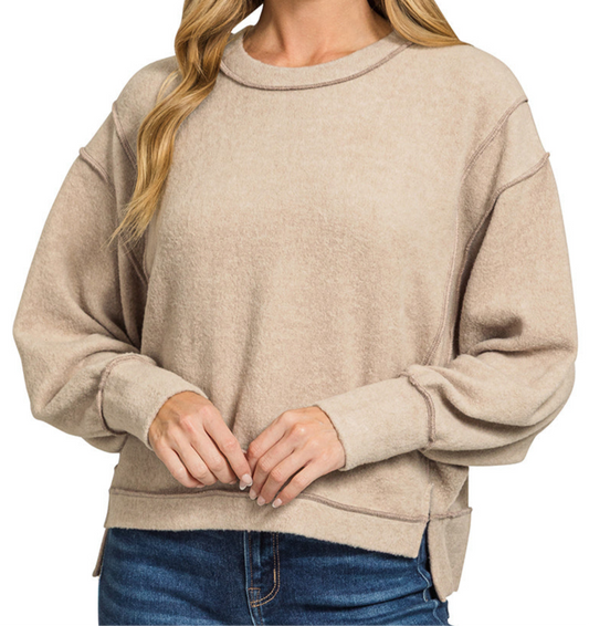Harper Brushed Fleece Top