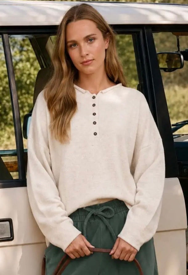 Raw Rolled Edge Sweater