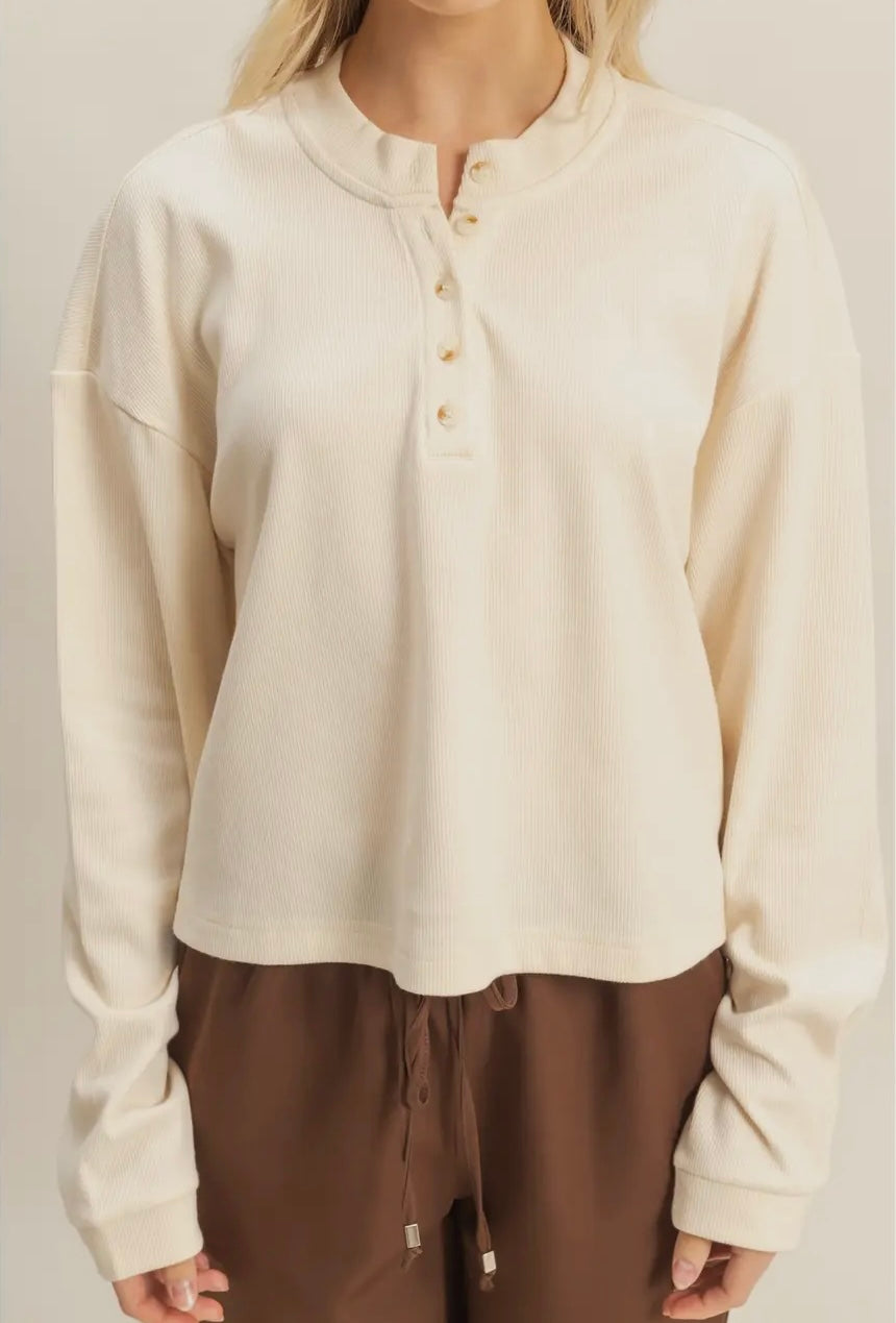 Henley Button Top