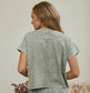 Olive Washed Boxy Tee