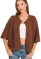 Henley Half Sleeve Cardigan Sweater