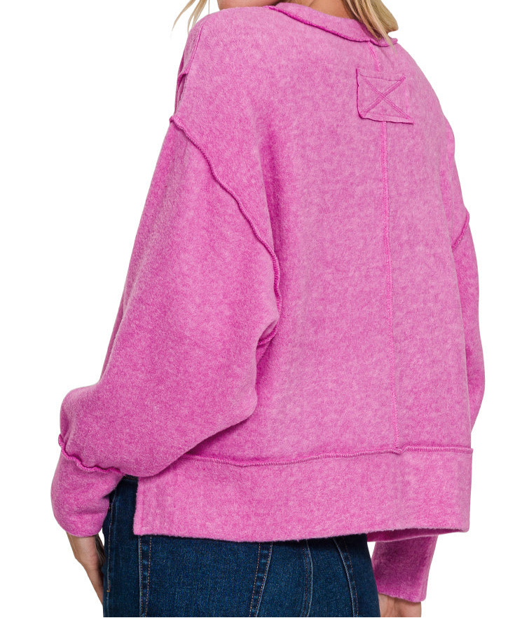Harper Brushed Fleece Top