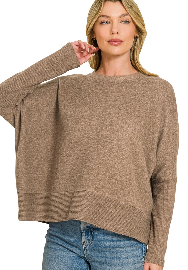 Brushed Sleeve Sweater