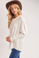 Boxy Dolman Sleeve Sweater Knit Top