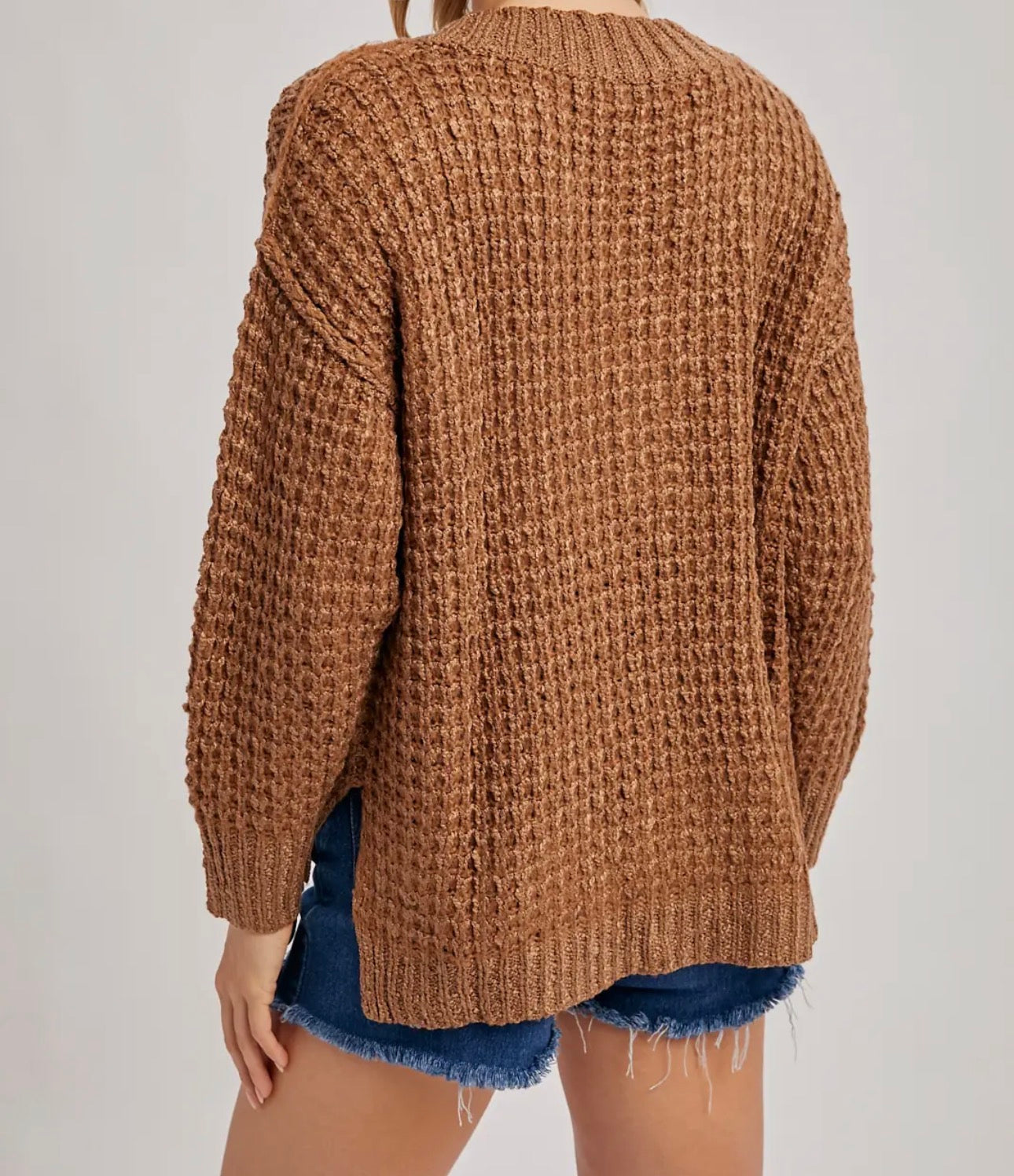 Thermal Henley Sweater Top
