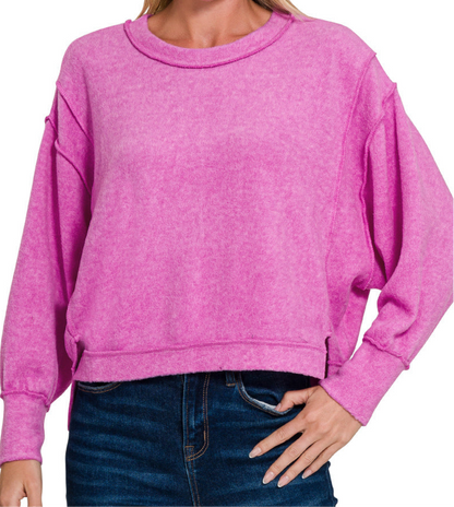 Harper Brushed Fleece Top