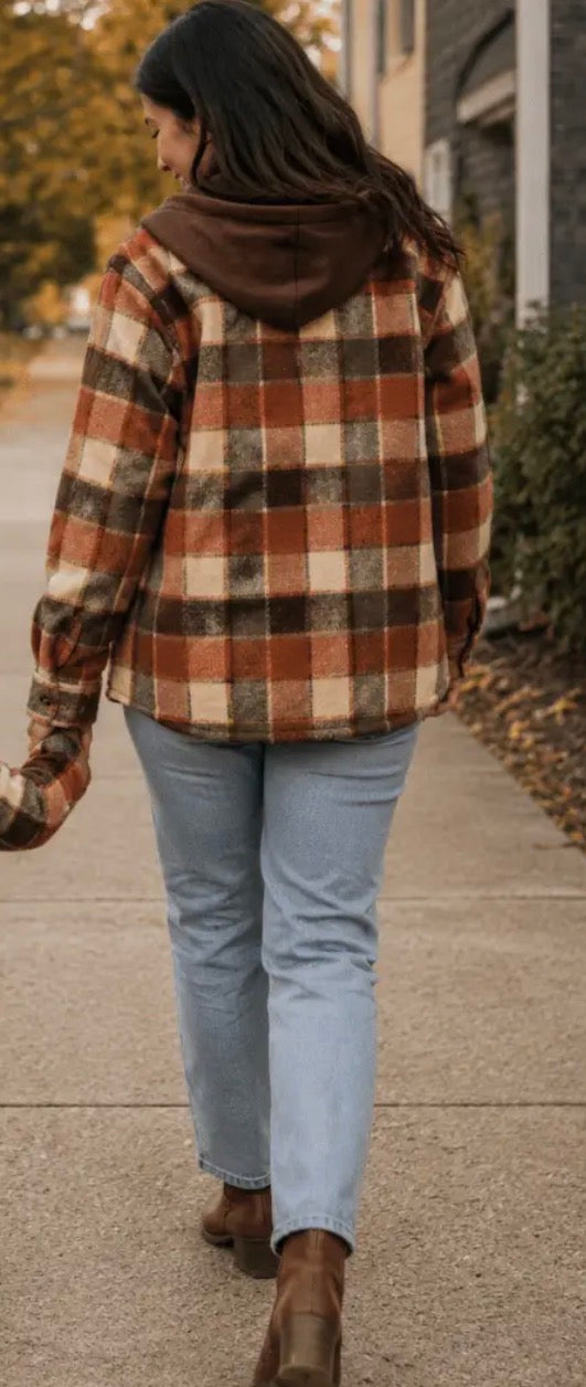 Brown & Rust Plaid Flannel