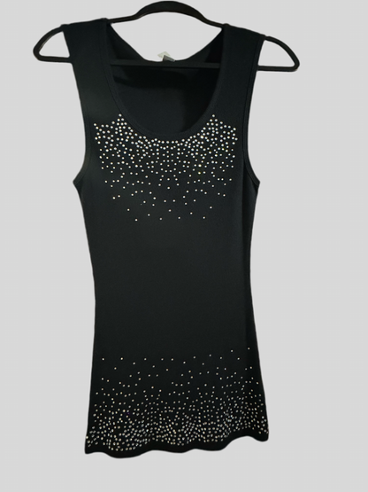 Black Rhinestone Tank