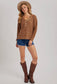 Thermal Henley Sweater Top