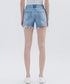High Rise Raw Side Step Hem