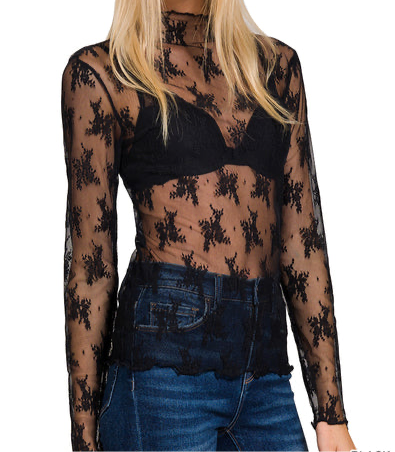 Black Mesh Top