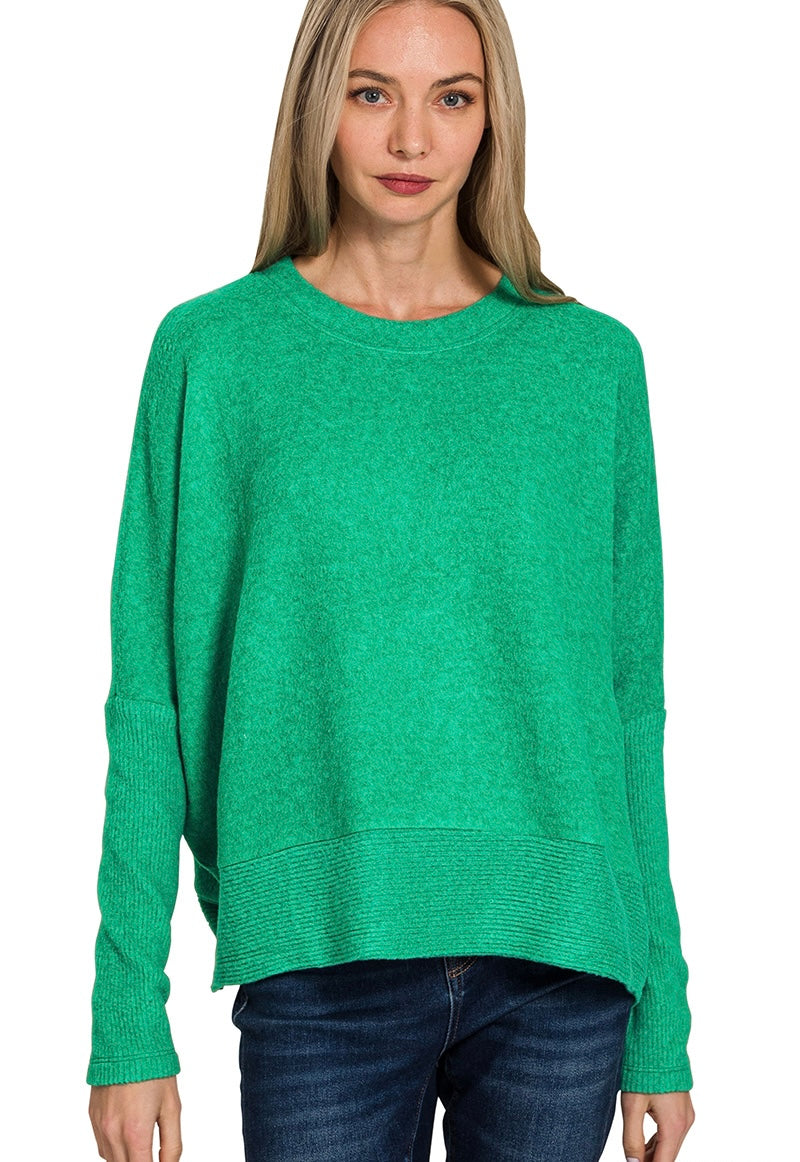 Brushed Sleeve Sweater