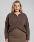 Plus Button Down Knit Cardigan