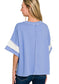 Striped Exposed Seam Top