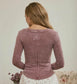 Washed Ribbed Long Sleeve Top