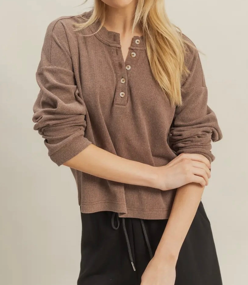 Henley Button Top