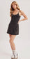 Washed Black Romper Dress