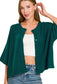Henley Half Sleeve Cardigan Sweater