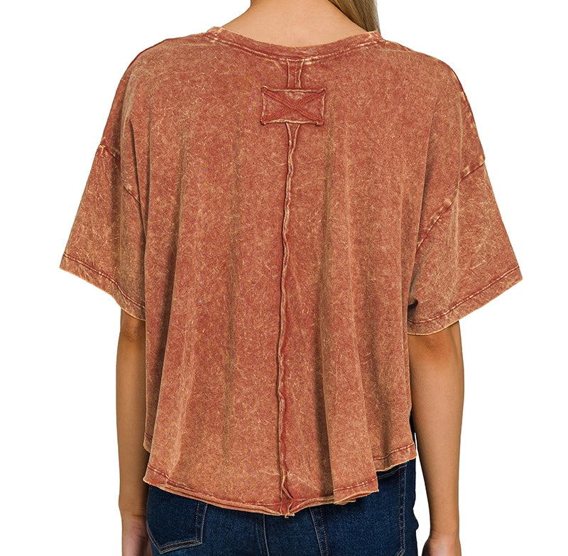 Crinkle Washed Top