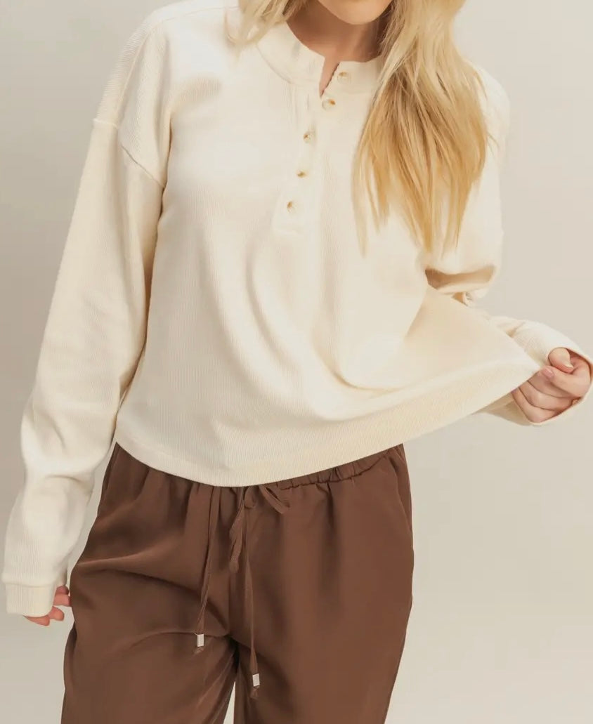 Henley Button Top