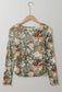 Floral Print Mesh Top