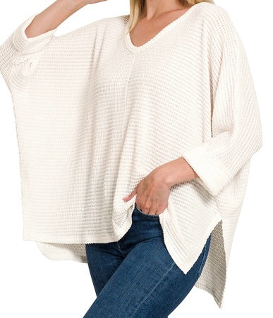 Draped V-Neck Sweater