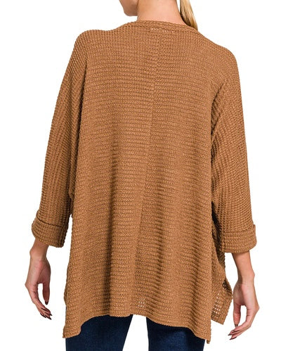 Draped V-Neck Sweater