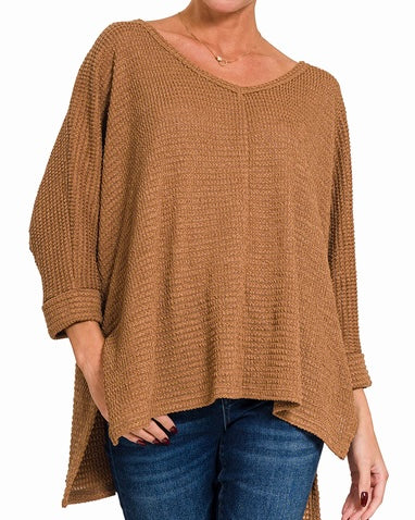 Draped V-Neck Sweater