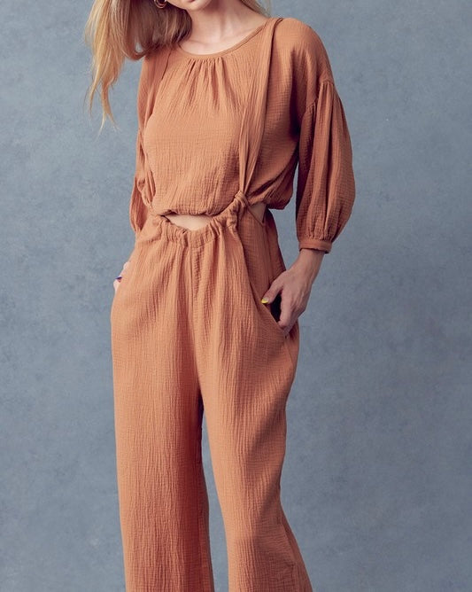 Cropped Wide Pant Set