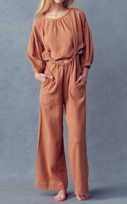 Cropped Wide Pant Set